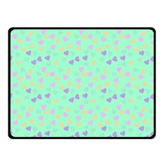 Minty Hearts Double Sided Fleece Blanket (small)  by snowwhitegirl