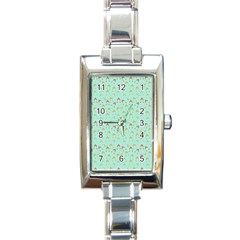 Blue Orange Hats Rectangle Italian Charm Watch