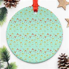 Blue Orange Hats Ornament (Round)