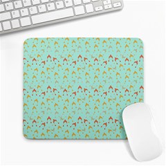 Blue Orange Hats Large Mousepads