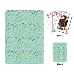 Blue Orange Hats Playing Card