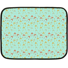 Blue Orange Hats Fleece Blanket (Mini)