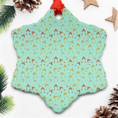 Blue Orange Hats Ornament (Snowflake)