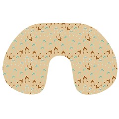 Winter Hats Beige Travel Neck Pillows by snowwhitegirl