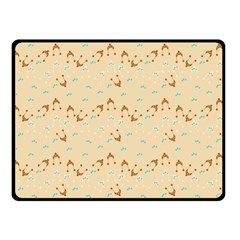 Winter Hats Beige Double Sided Fleece Blanket (small)  by snowwhitegirl