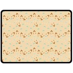 Winter Hats Beige Double Sided Fleece Blanket (large)  by snowwhitegirl