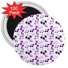 Purple Cherries 3  Magnets (100 Pack) by snowwhitegirl