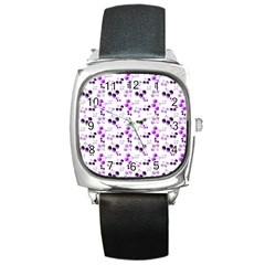 Purple Cherries Square Metal Watch by snowwhitegirl