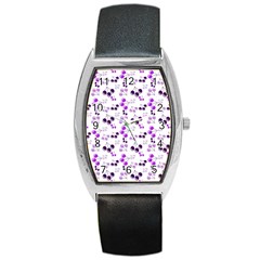 Purple Cherries Barrel Style Metal Watch by snowwhitegirl