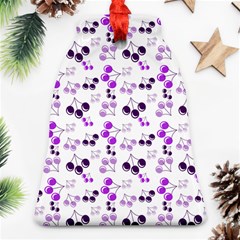 Purple Cherries Bell Ornament (two Sides) by snowwhitegirl