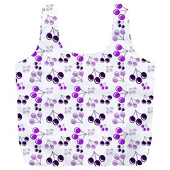 Purple Cherries Full Print Recycle Bags (l)  by snowwhitegirl