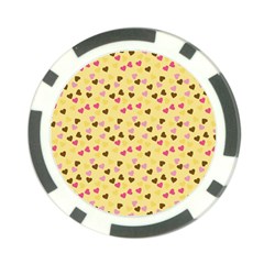 Beige Hearts Poker Chip Card Guard by snowwhitegirl