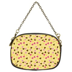 Beige Hearts Chain Purses (two Sides)  by snowwhitegirl