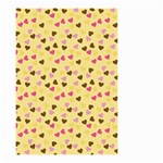 Beige Hearts Small Garden Flag (Two Sides) Front