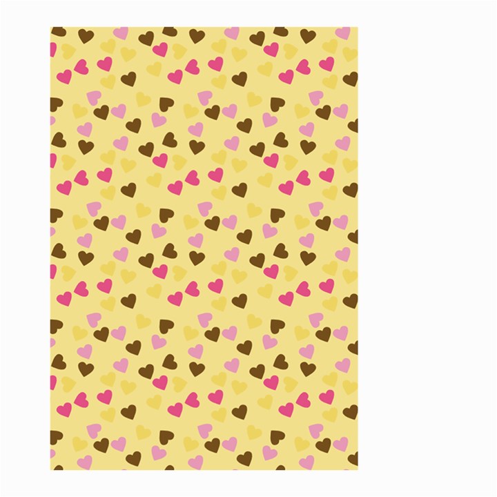 Beige Hearts Small Garden Flag (Two Sides)