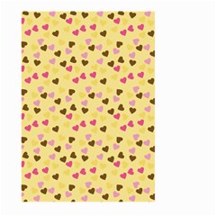 Beige Hearts Large Garden Flag (two Sides) by snowwhitegirl