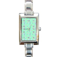 Mint Heart Cherries Rectangle Italian Charm Watch