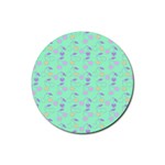 Mint Heart Cherries Rubber Coaster (Round)  Front