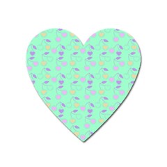 Mint Heart Cherries Heart Magnet