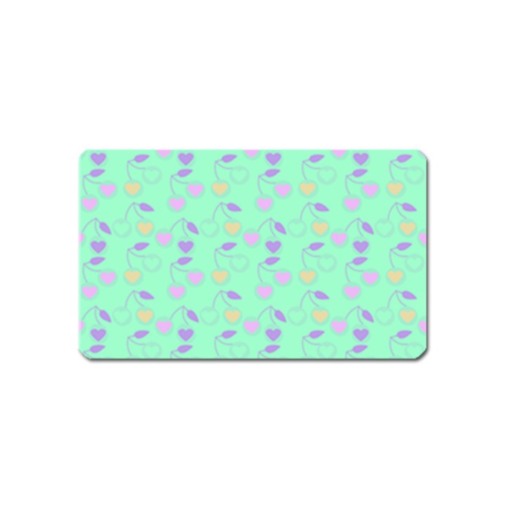 Mint Heart Cherries Magnet (Name Card)