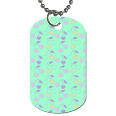 Mint Heart Cherries Dog Tag (One Side)