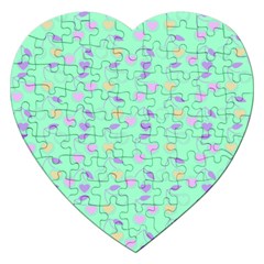 Mint Heart Cherries Jigsaw Puzzle (Heart)