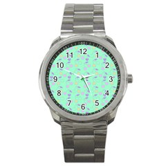 Mint Heart Cherries Sport Metal Watch