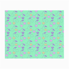 Mint Heart Cherries Small Glasses Cloth (2-Side)