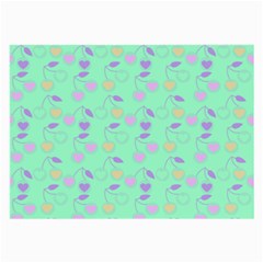 Mint Heart Cherries Large Glasses Cloth by snowwhitegirl