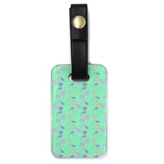 Mint Heart Cherries Luggage Tags (One Side) 