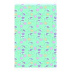 Mint Heart Cherries Shower Curtain 48  x 72  (Small) 