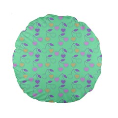 Mint Heart Cherries Standard 15  Premium Round Cushions by snowwhitegirl