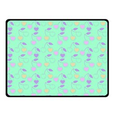 Mint Heart Cherries Double Sided Fleece Blanket (Small) 