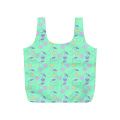 Mint Heart Cherries Full Print Recycle Bags (S) 