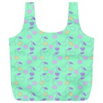 Mint Heart Cherries Full Print Recycle Bags (L)  Front