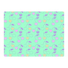 Mint Heart Cherries Double Sided Flano Blanket (Mini) 