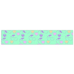 Mint Heart Cherries Small Flano Scarf by snowwhitegirl