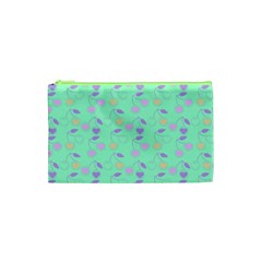 Mint Heart Cherries Cosmetic Bag (xs) by snowwhitegirl