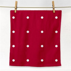 Red Dot Face Towel by snowwhitegirl