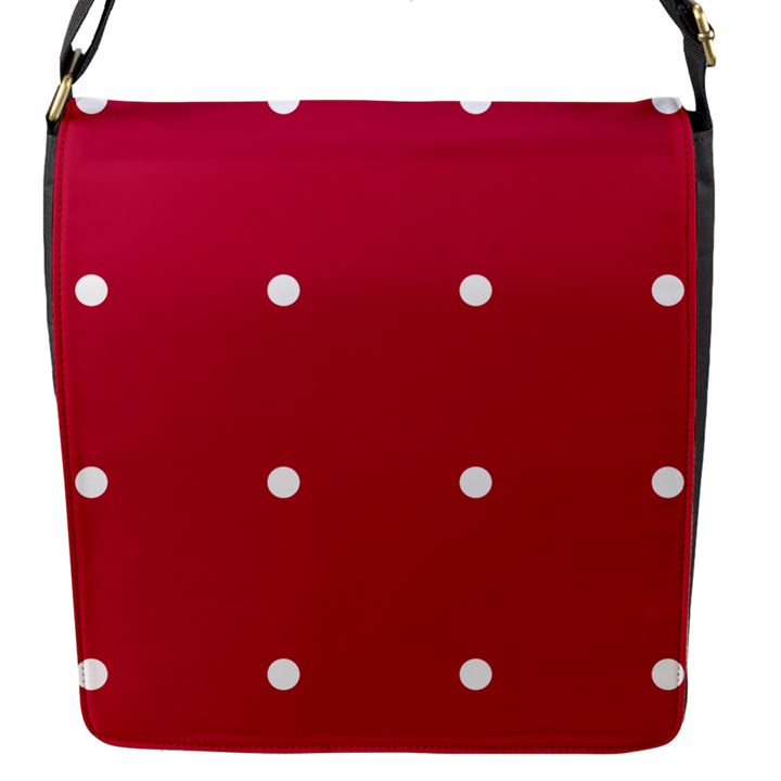 Red Dot Flap Messenger Bag (S)