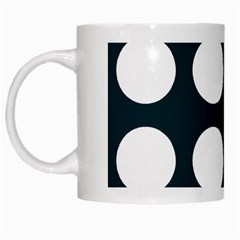 Big Dot Teal Blue White Mugs by snowwhitegirl