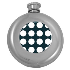 Big Dot Teal Blue Round Hip Flask (5 Oz) by snowwhitegirl