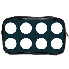 Big Dot Teal Blue Toiletries Bags 2-side by snowwhitegirl