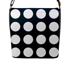 Big Dot Teal Blue Flap Messenger Bag (l)  by snowwhitegirl