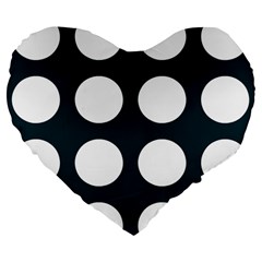 Big Dot Teal Blue Large 19  Premium Flano Heart Shape Cushions by snowwhitegirl