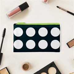 Big Dot Teal Blue Cosmetic Bag (xs) by snowwhitegirl