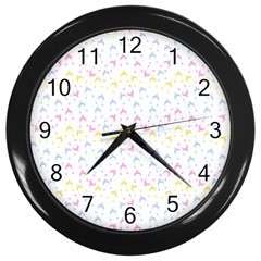 Pastel Hats Wall Clocks (black) by snowwhitegirl