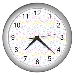 Pastel Hats Wall Clocks (silver)  by snowwhitegirl