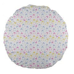 Pastel Hats Large 18  Premium Flano Round Cushions by snowwhitegirl