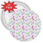 Candy Cherries 3  Buttons (10 pack)  Front